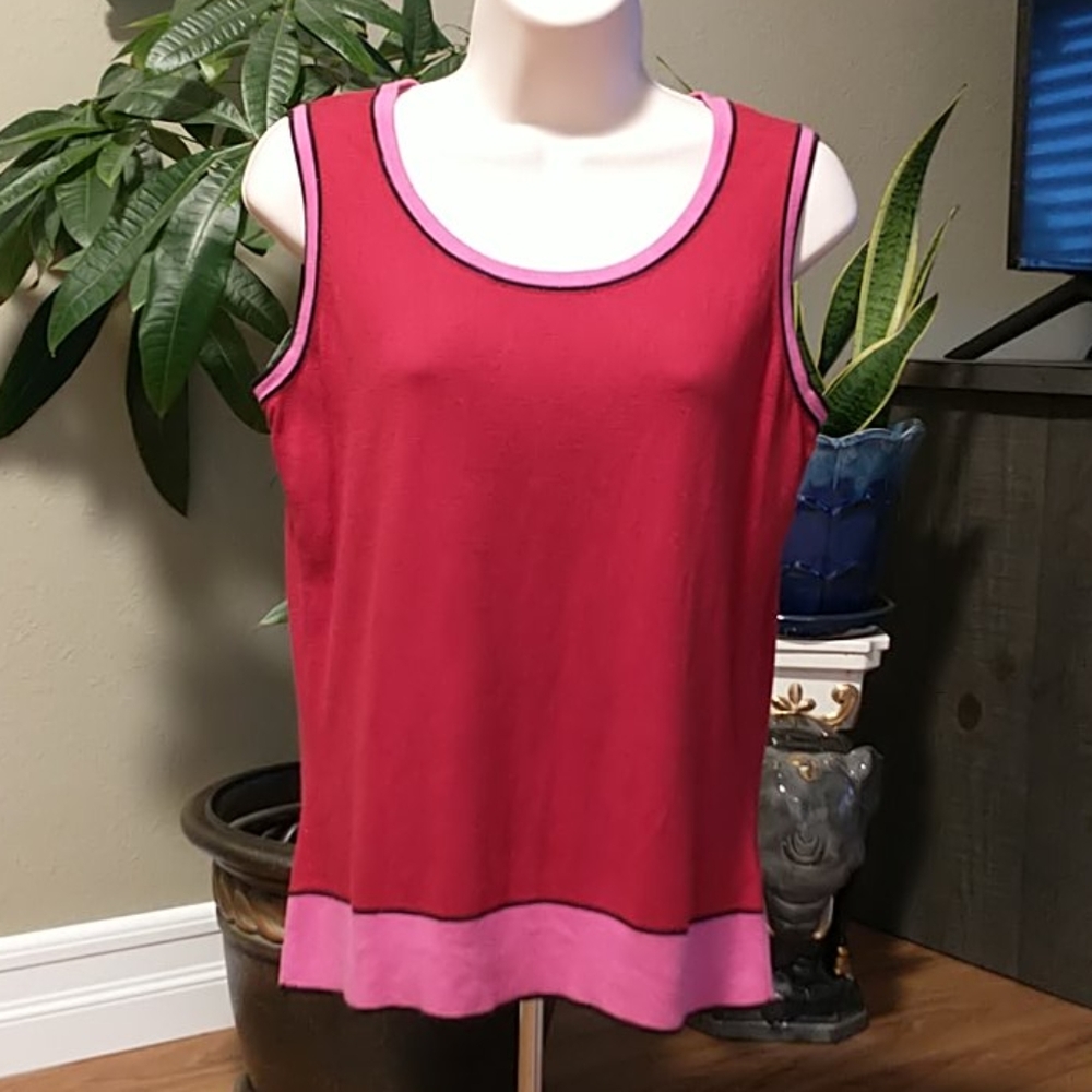 Jones New York Collection Sleeveless Blouse Top M